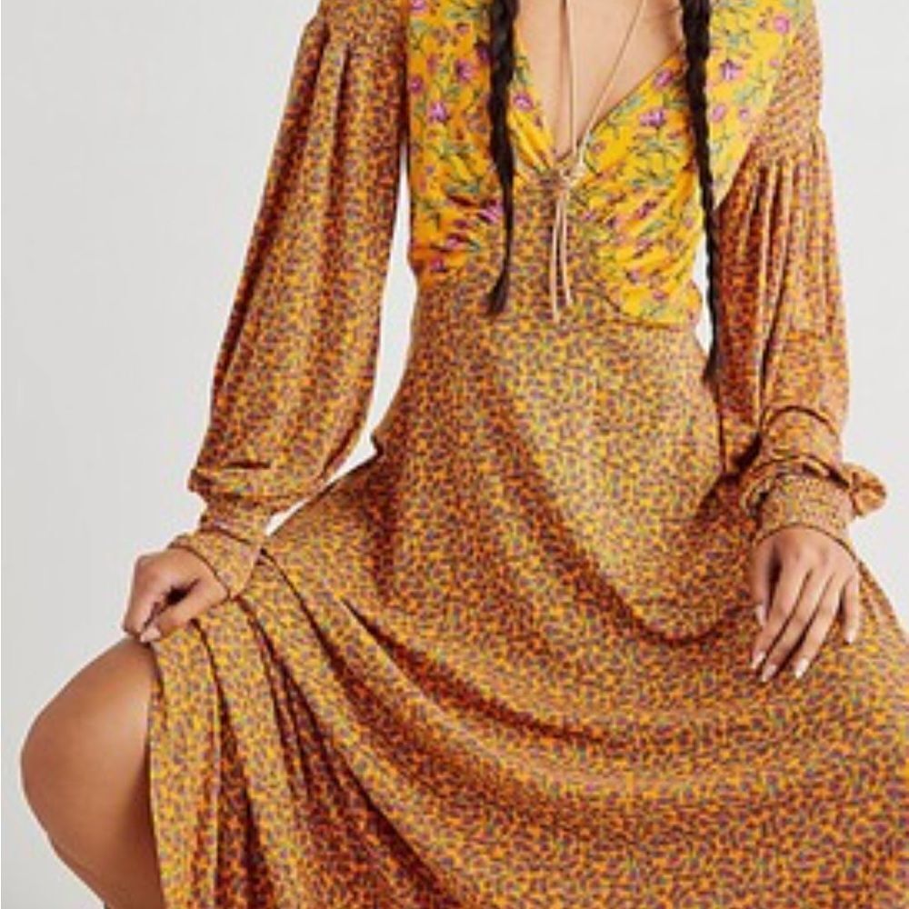 NEW Free People Love Story Maxi Dress Floral Print Size XS - Picture 7 of 11